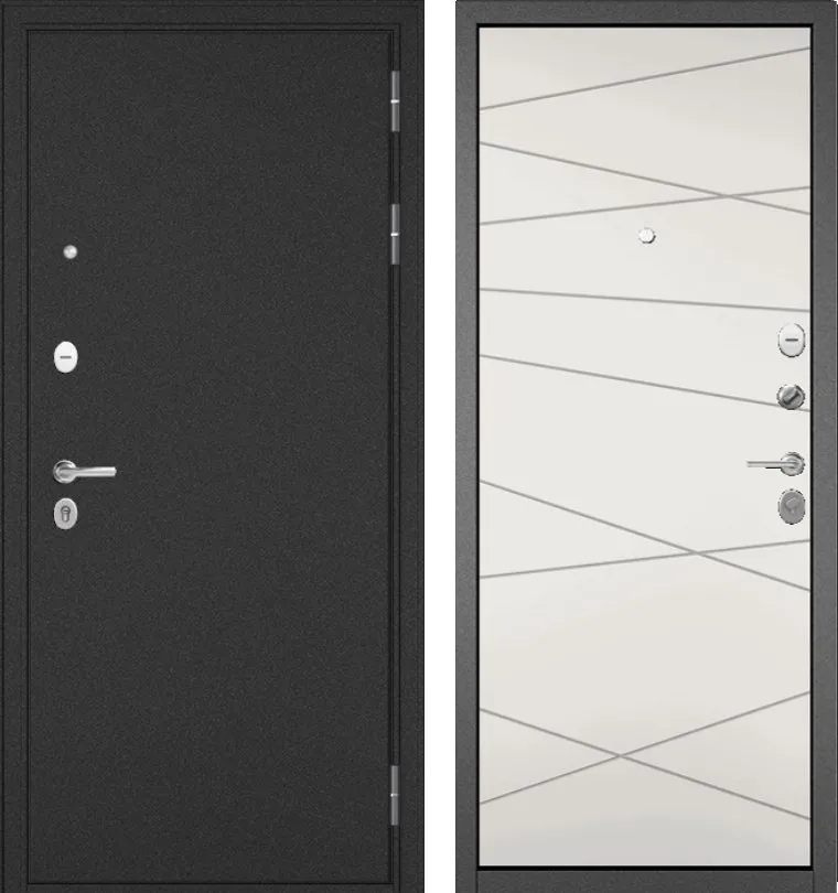 Фото Дверь Бульдорс TRUST - MASS - M/Р БУКЛЕ антрацит DIS006939