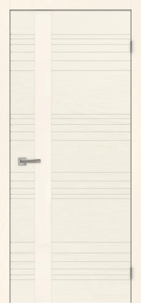 Фото Межкомнатная дверь Легенда Сити 1 стекло кремовое РАЛ 9001 Стекло Лакобель крем