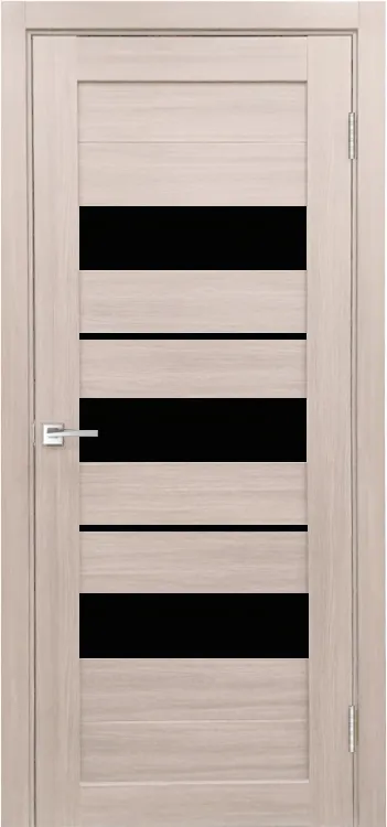 Фото Межкомнатная дверь Легенда X-7 тон Кремовая лиственница Остекление Лакобель черное