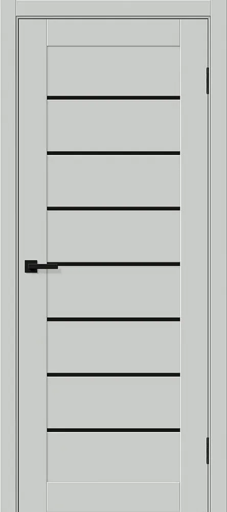 Фото Межкомнатная дверь Браво-22 Black Shine Grey Silk BR5500