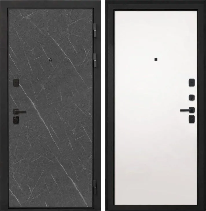 Фото Дверь Интекрон Профит Black (фурнитура черная) Гранит Лава DIS007183